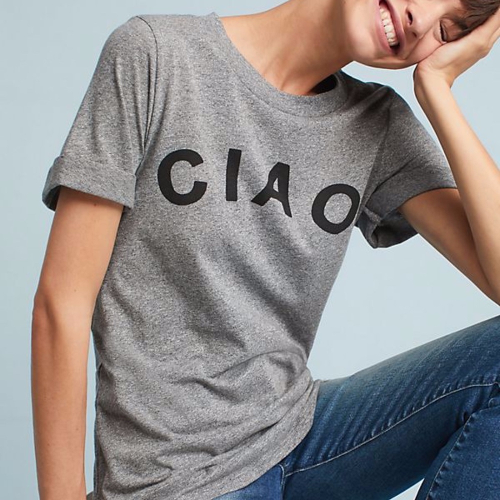 Anthropologie Sol Angeles Ciao graphic tee shirt